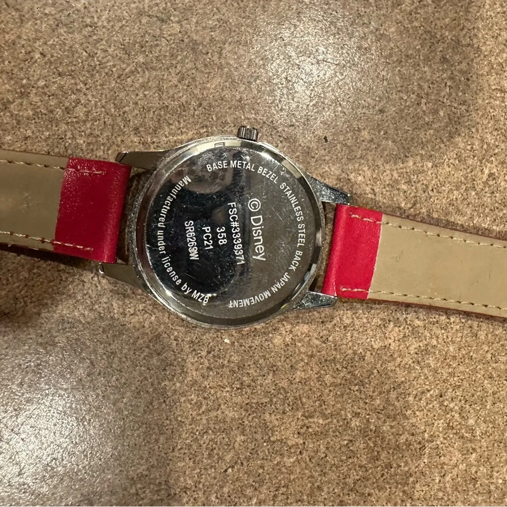 Ina Beige and Red Leather Strap